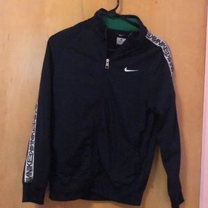 Blue and white athletic jacket